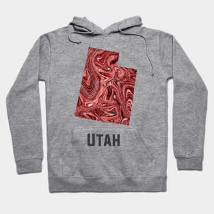 Utah state map abstract brown Hoodie